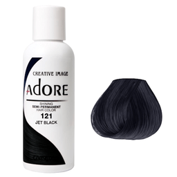 Adore Semi Permanent Hair Colour Jet Black 121 118ml - Price Attack