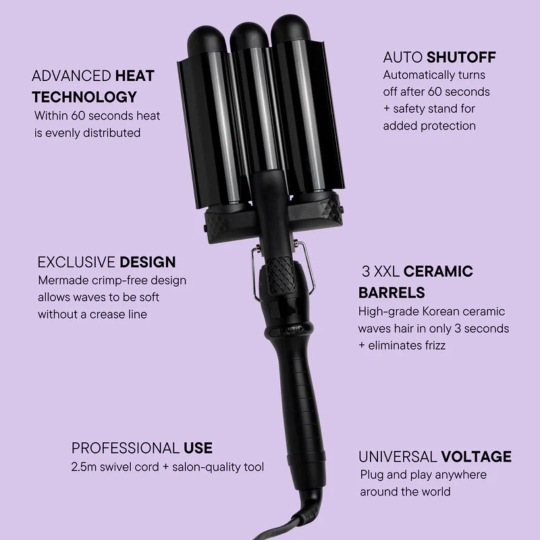 Mermade Hair Pro Waver 32mm Black