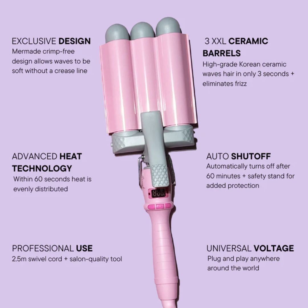 Mermade Hair Pro Waver 32mm Pink