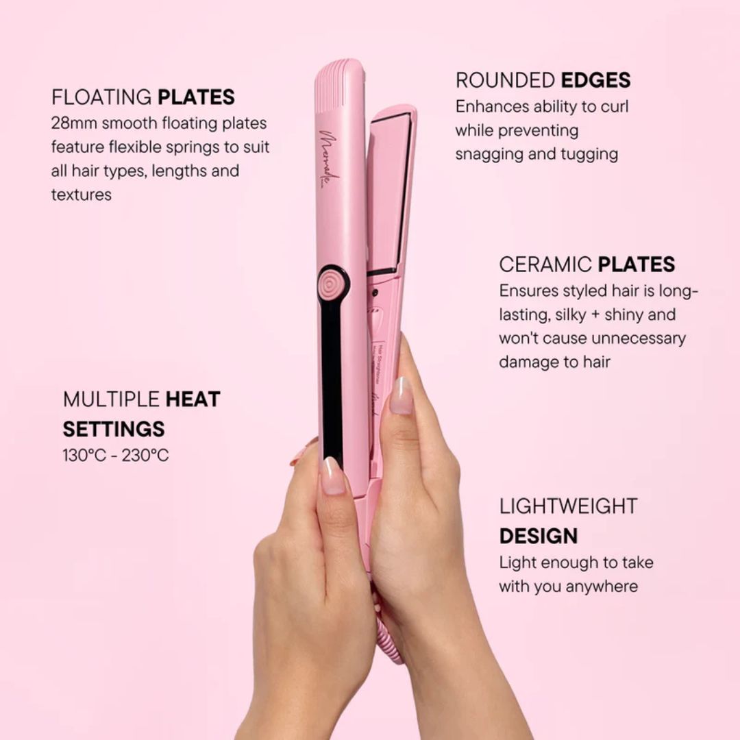 Mermade Hair Straightener 28mm Pink