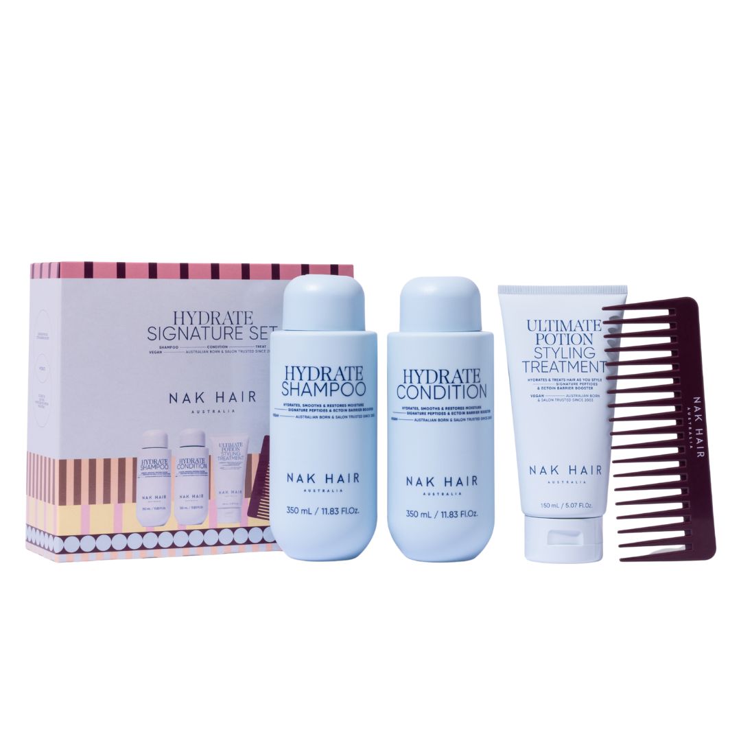 NAK Signature Hydrate Trio Pack + Bonus Comb