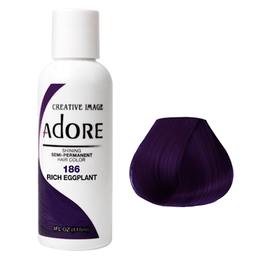 Adore Semi Permanent Hair Colour Rich Eggplant 186 118ml - Price Attack