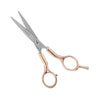 Iceman Serrated Blades Hairdressing 5.75" Scissors Rose Gold - Price Attack