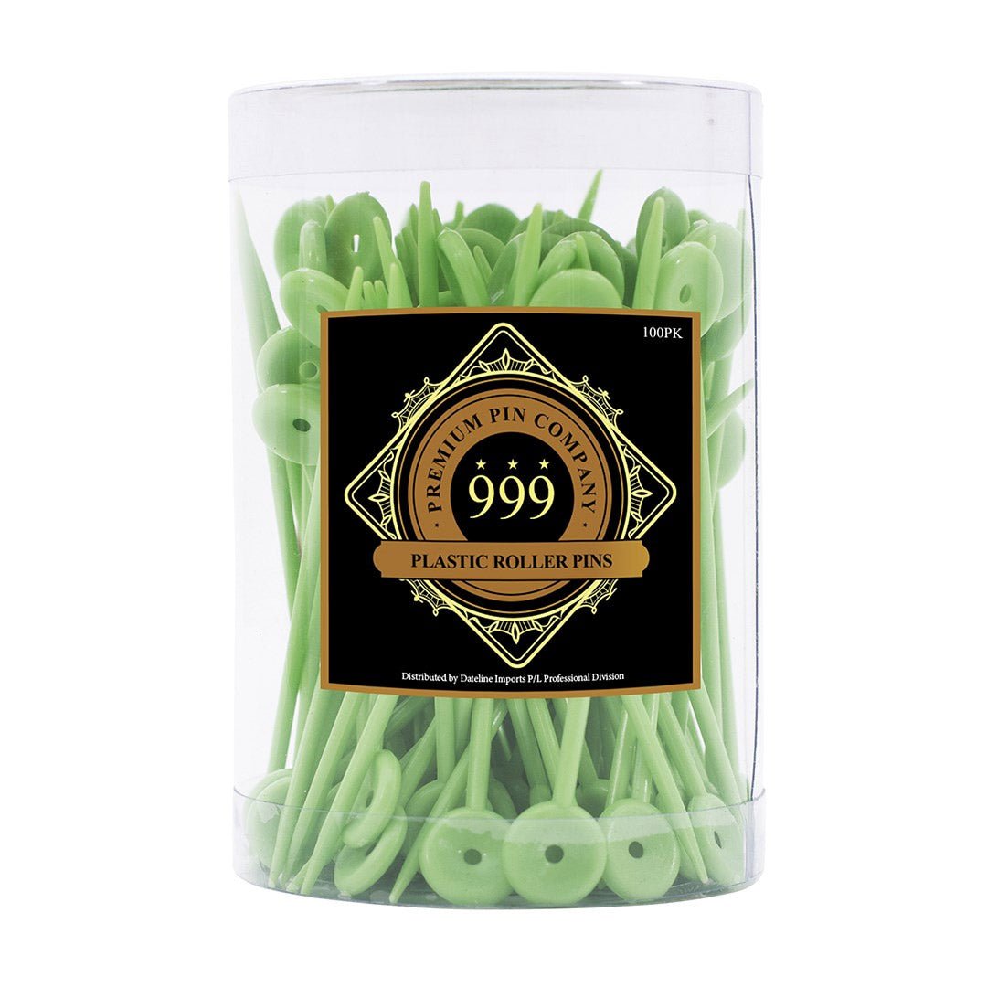 Premium Pin Company 999 Medium Plastic Roller Pins Green 100pc - Price Attack