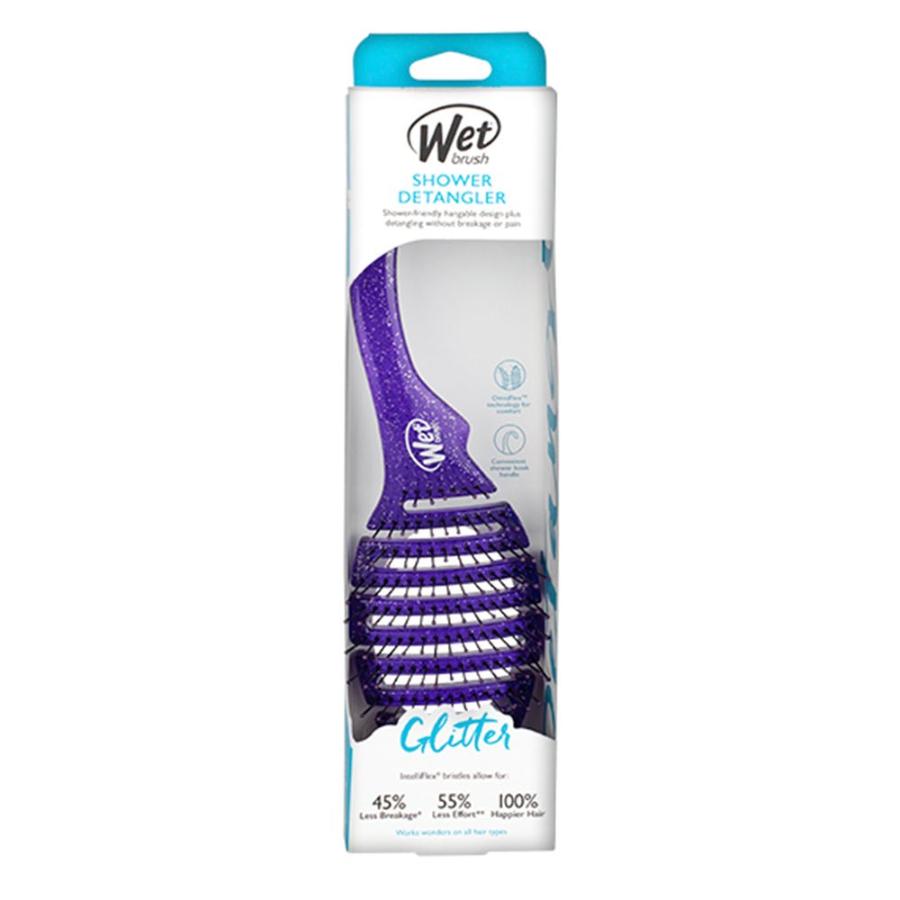 Wet Brush Shower Detangler Brush Glitter Purple - Price Attack