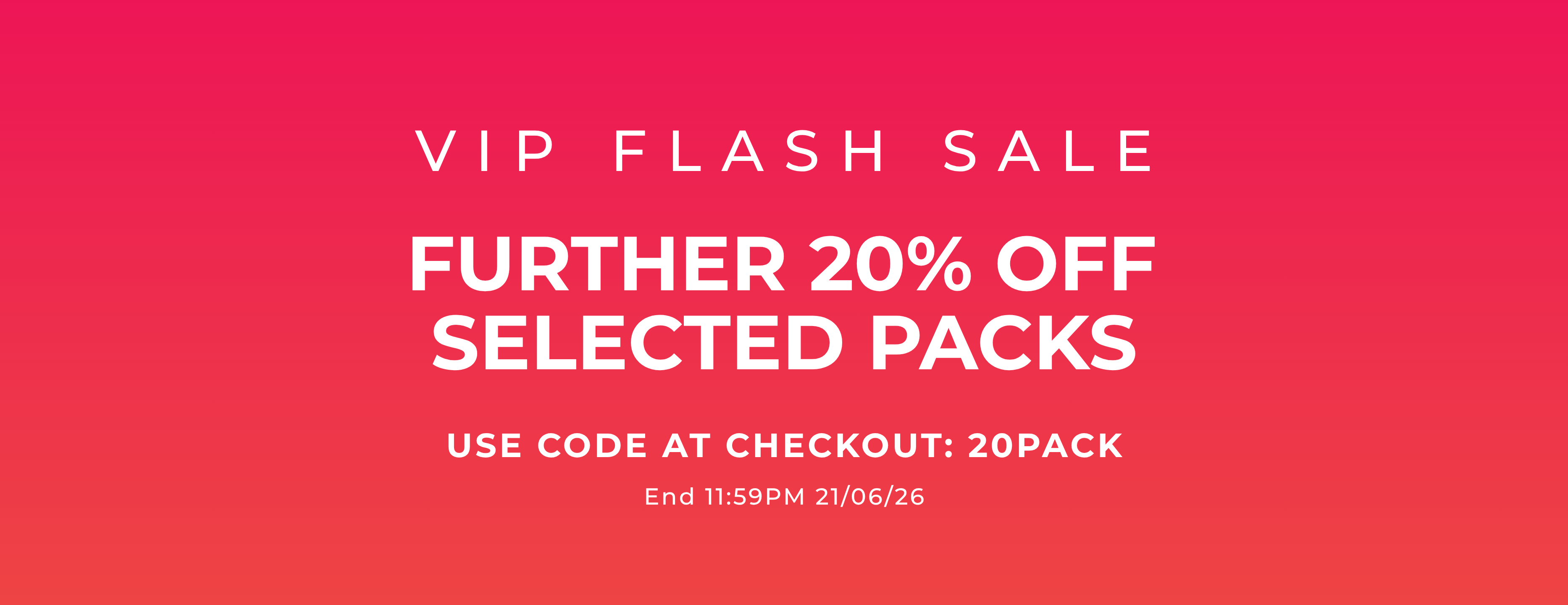Flash Pack Sale
