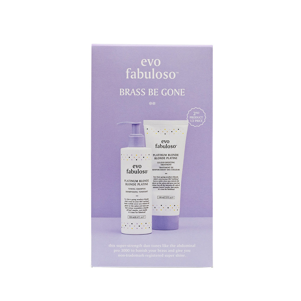 Evo Fabuloso Platinum Blonde Brass Be Gone Duo Pack