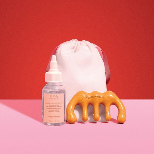🎁 Pure Lamellar Vitality Glass Hair Treatment 50ml & Scalp Massager Comb (100% off)