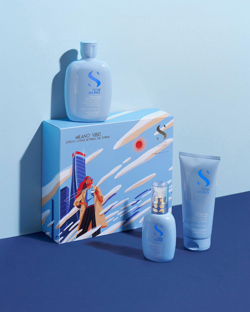 Alfaparf Milano Semi Di Lino Density Thickening Trio Pack