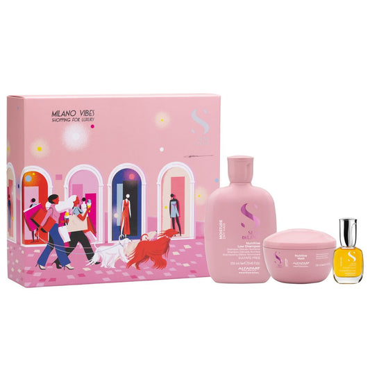 Alfaparf Milano Semi Di Lino Moisture Nutritive Trio Pack