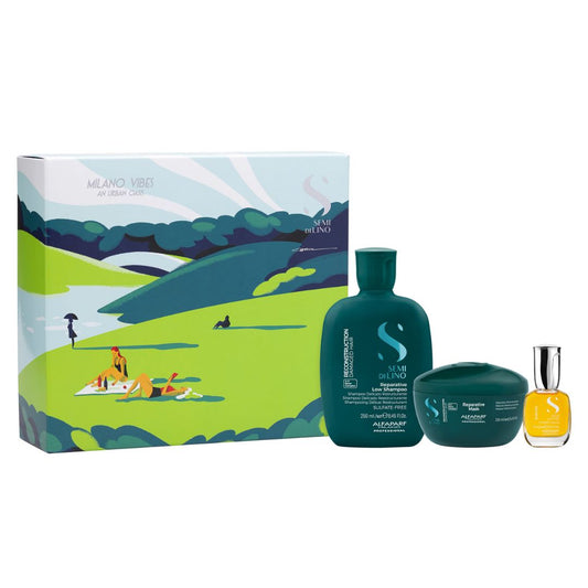 Alfaparf Milano Semi Di Lino Reconstruction Trio Pack