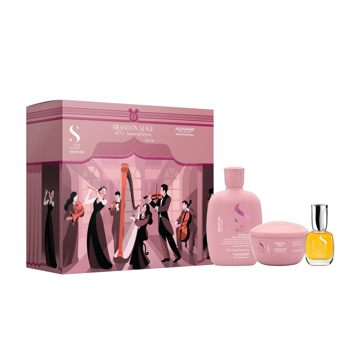 Alfaparf Milano Semi Di Lino Moisture Nutritive Trio Pack