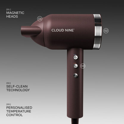 CLOUD NINE Dark Burgundy Collection The Airshot Dryer Pro