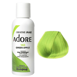 Adore Semi Permanent Hair Colour Green Apple 163 118ml - Price Attack