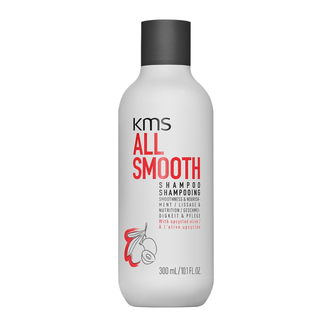 KMS All Smooth shampoo bottle on a white background