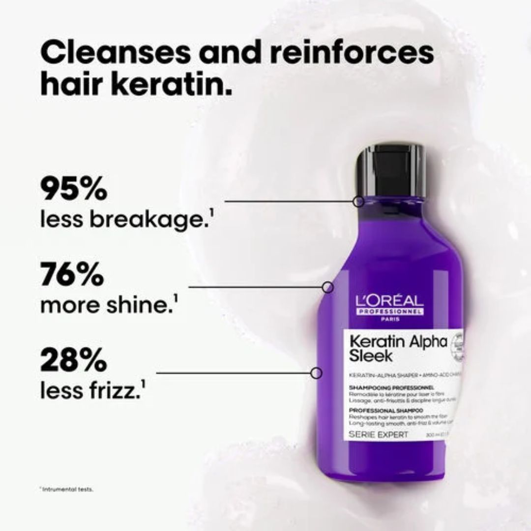 L'Oreal Professionnel Keratin Alpha Sleek Shampoo 300ml