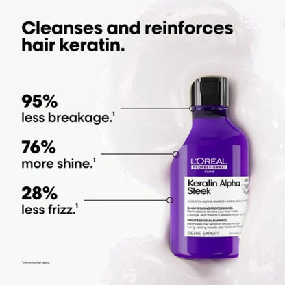 L'Oreal Professionnel Keratin Alpha Sleek Shampoo 300ml