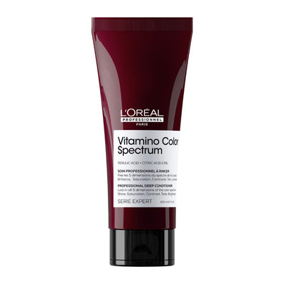 A tube of L'Oreal Professionnel Vitamino Color Spectrum Conditioner.