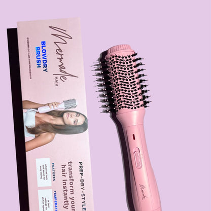 Mermade Hair Blow Dry Brush Pink