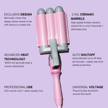 Mermade Hair Pro Waver 32mm Pink