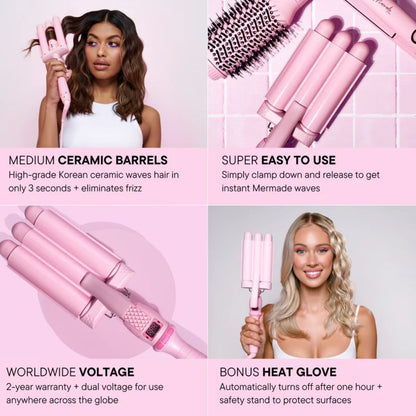 Mermade Hair Pro Waver Mini 25mm Pink