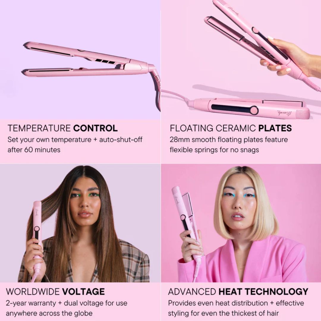 Mermade Hair Straightener 28mm Pink