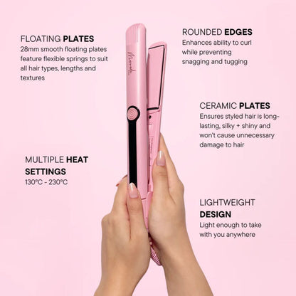 Mermade Hair Straightener 28mm Pink