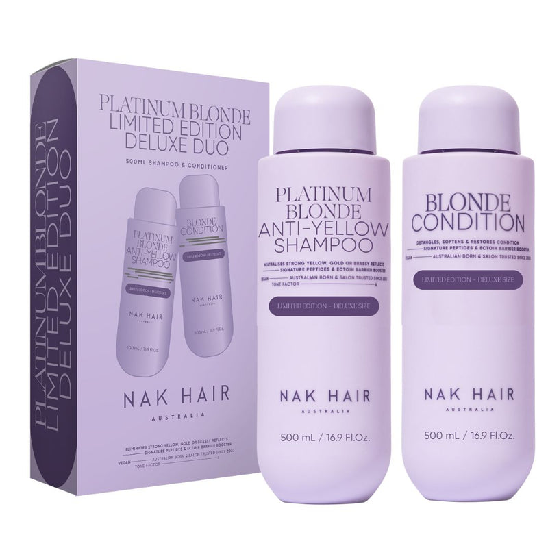 NAK Signature Platinum Blonde Anti-Yellow 500ml Duo Pack