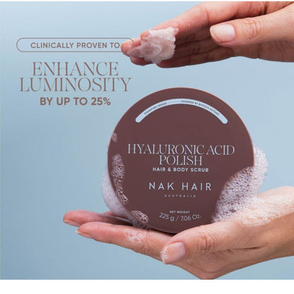 NAK Signature Senses Hyaluronic Acid Polish Hair & Body Scrub 225g