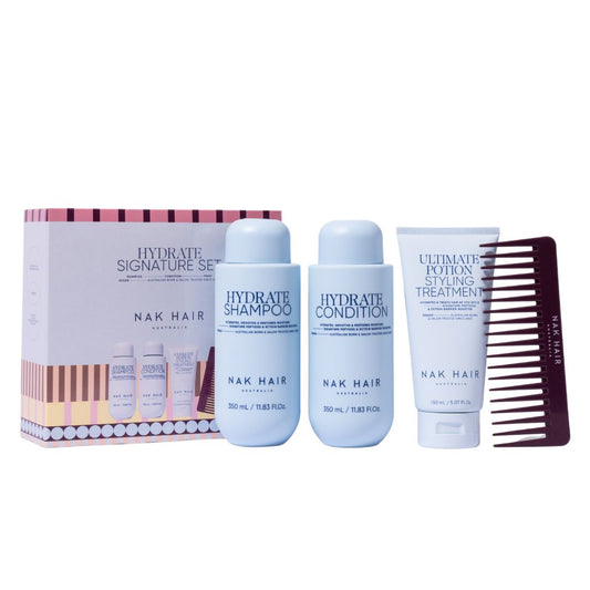 NAK Signature Hydrate Trio Pack + Bonus Comb
