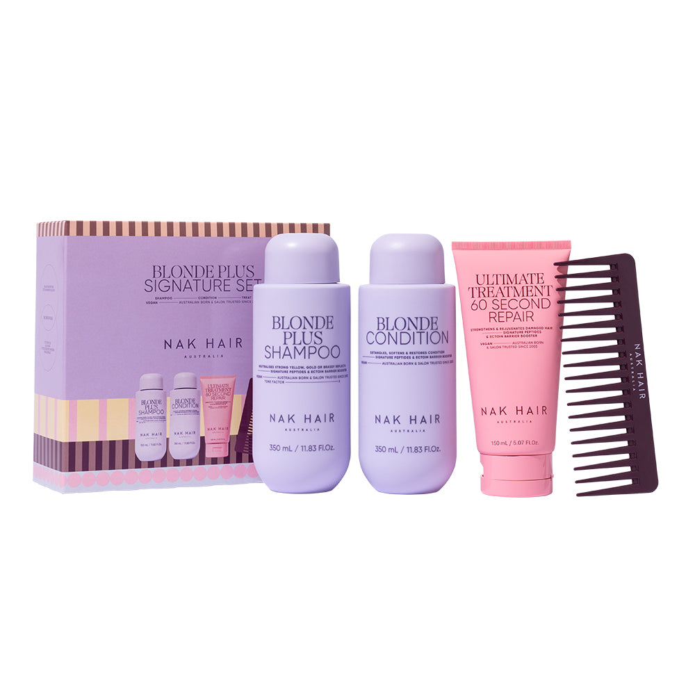 NAK Signature Blonde Plus Trio Pack + Bonus Comb