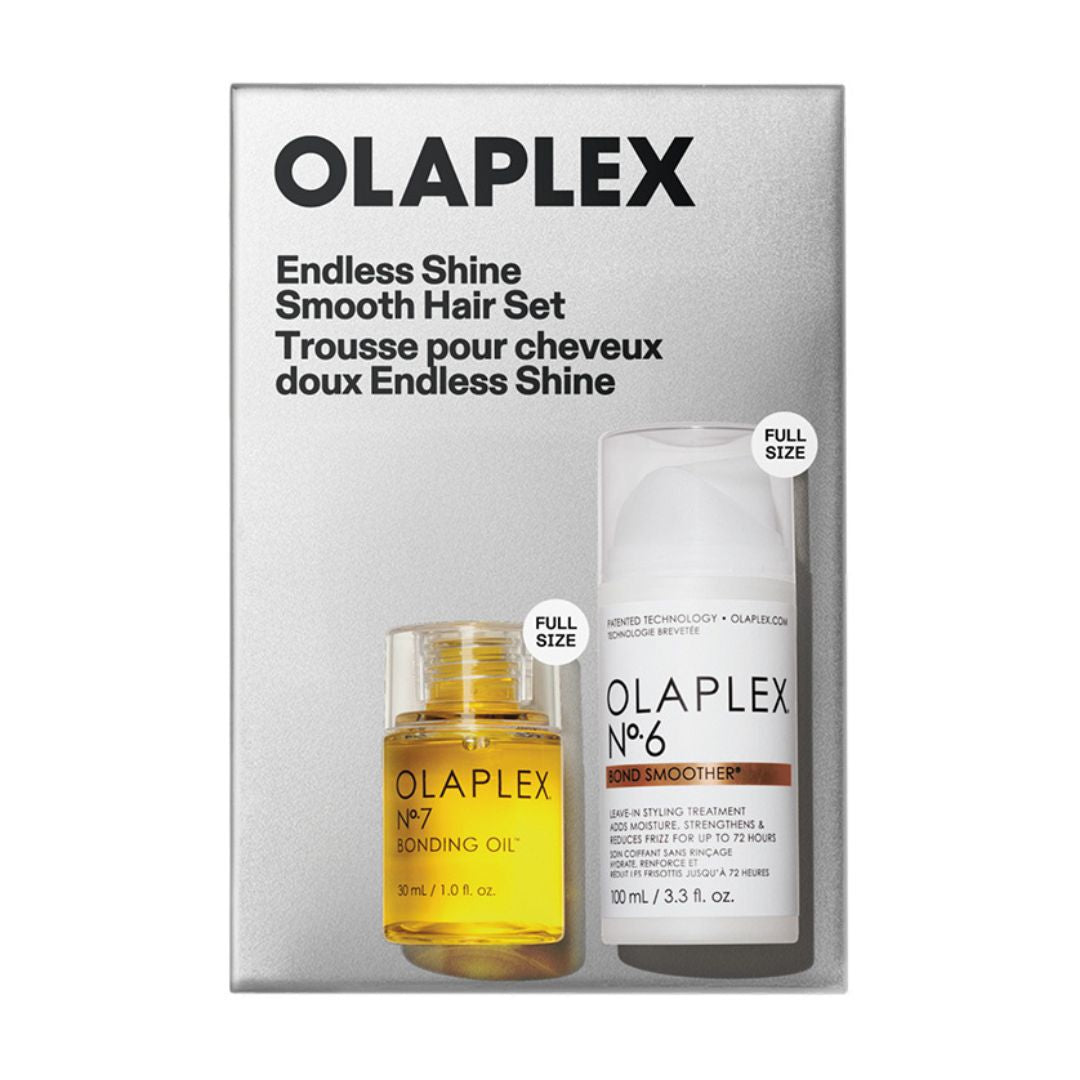 Olaplex Endless Shine Smooth Hair Set packaging on a white background