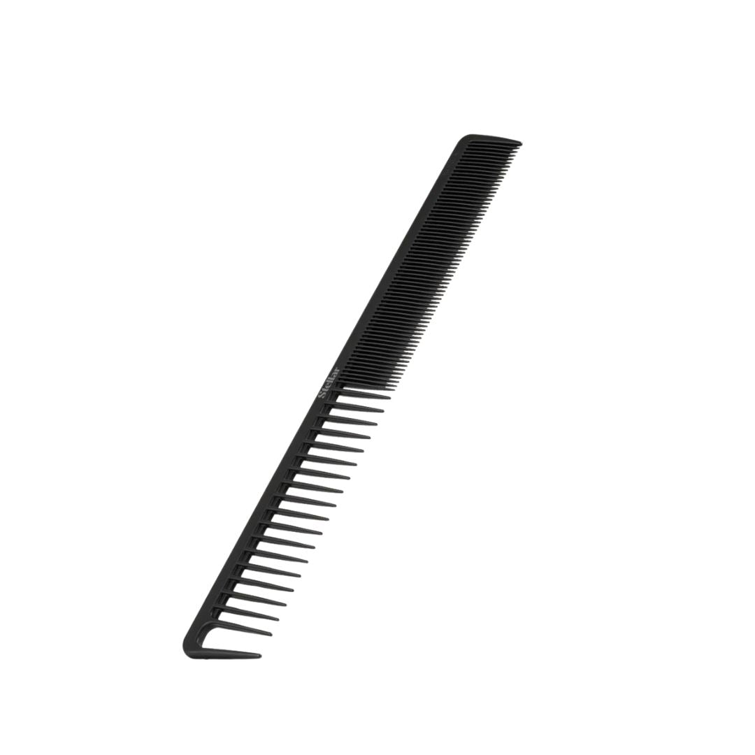 Black comb on a white background