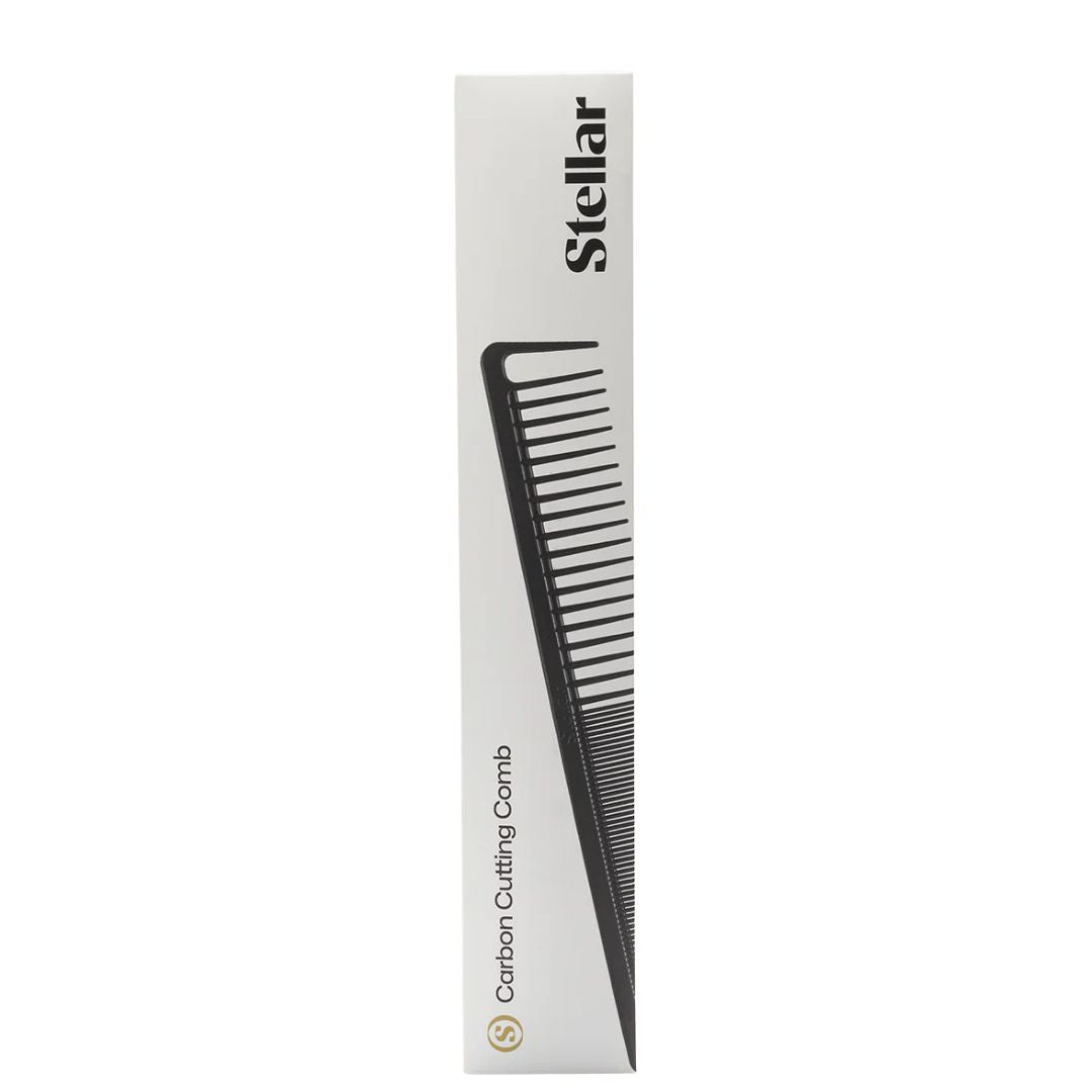 Black comb in a white box with 'Stellar' branding on a white background