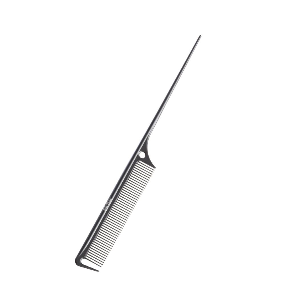 Black hair comb on a white background