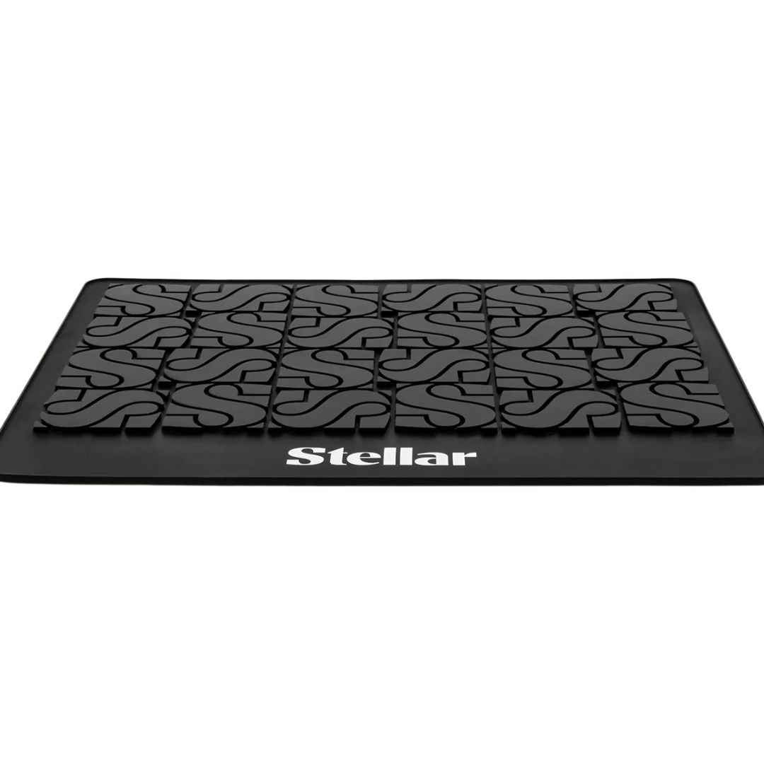 Black rectangular object on a white background