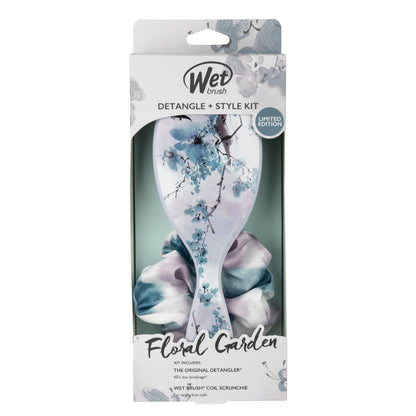 Wet Brush Detangle & Scrunchie Floral Garden Style Kit