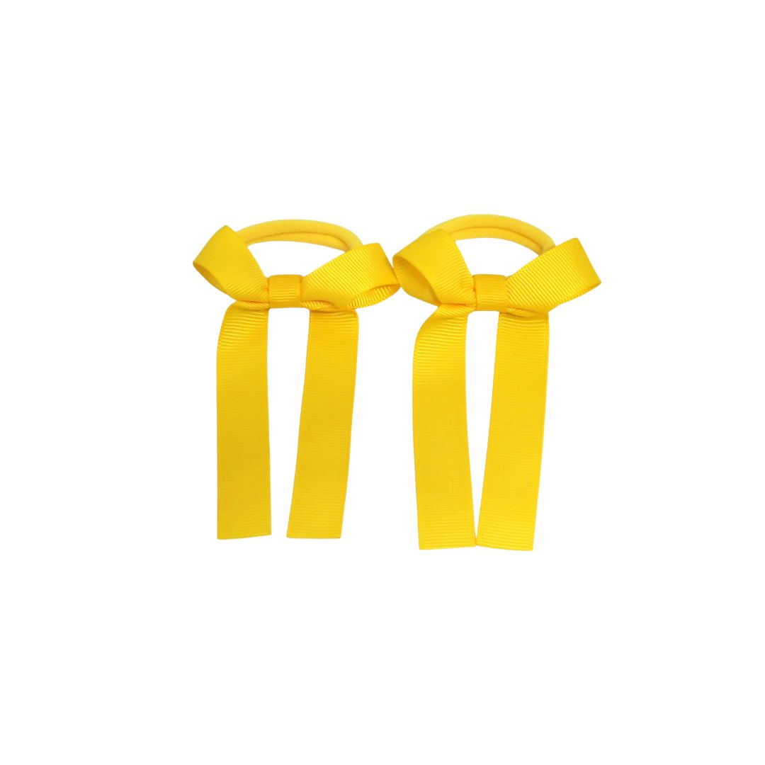 Where On Earth Satin Pony Bow Yellow