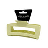 Where on Earth Rectangular Claw Clip Pastel Yellow 13cm