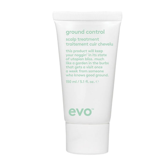 Tube of evo ground control scalp treatment on a white background
