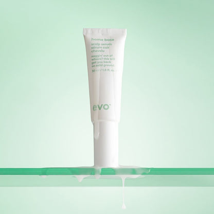 Evo hair care product on a light green background