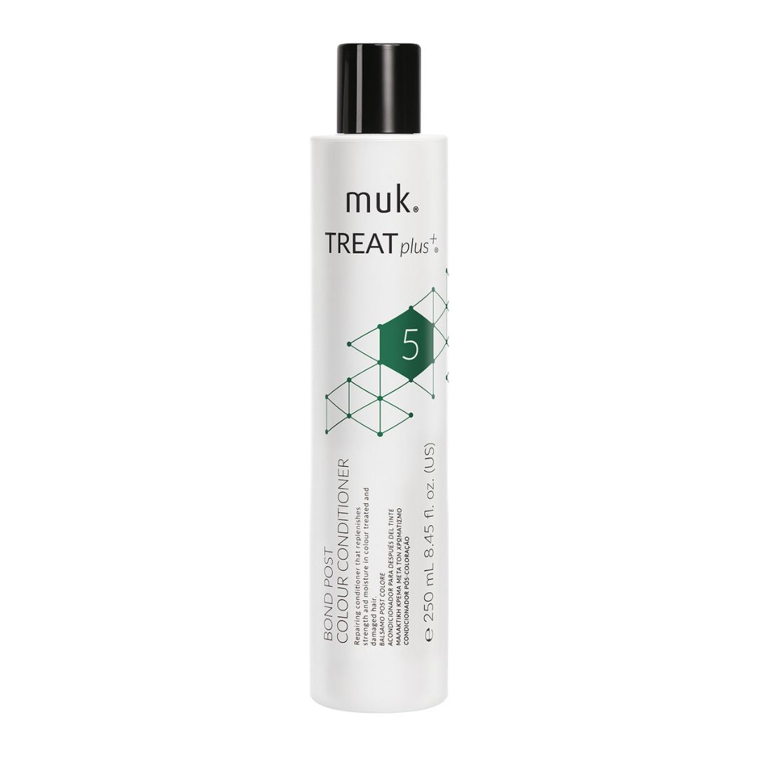 muk Treat plus conditioner bottle on a white background