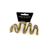 Where on Earth Melrose Metal Wave Claw Clip Gold 10cm