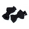 Where on Earth Small Bow Clip Black
