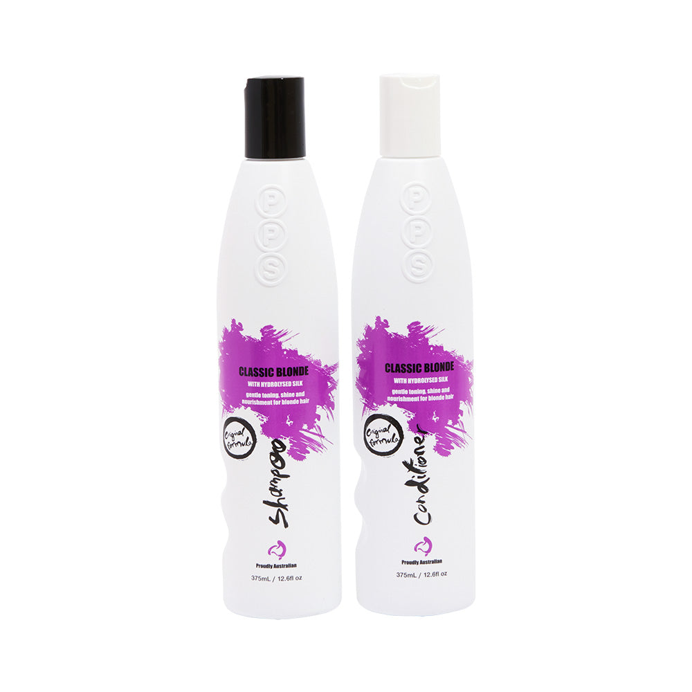 PPS Classic Blonde Shampoo & Conditioner 375ml Duo Pack Contents